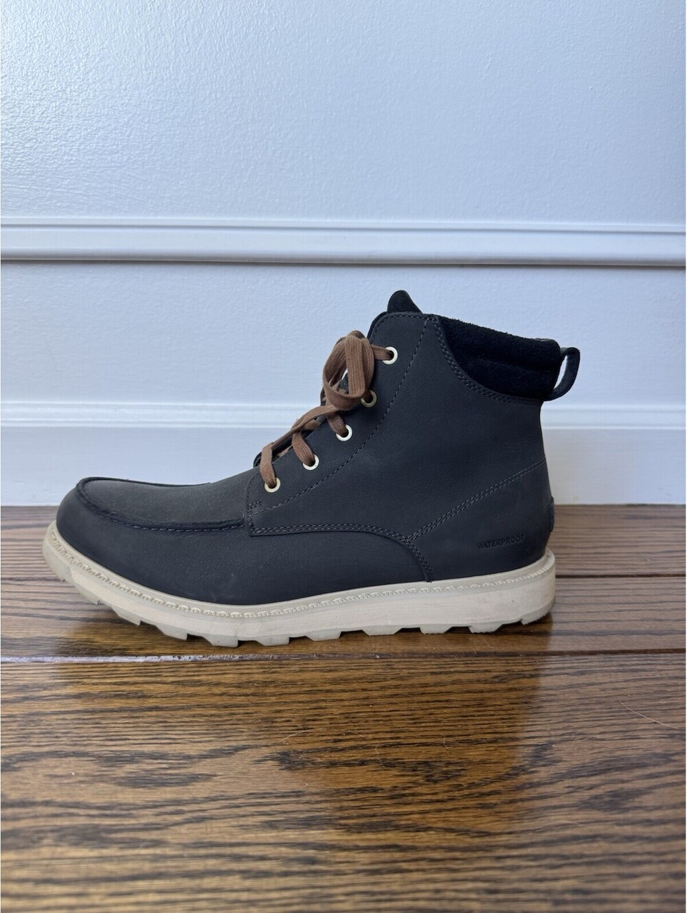 Sorel Madson II Men's Moc Toe Waterproof Boots, Size 11.5, Color Coal
